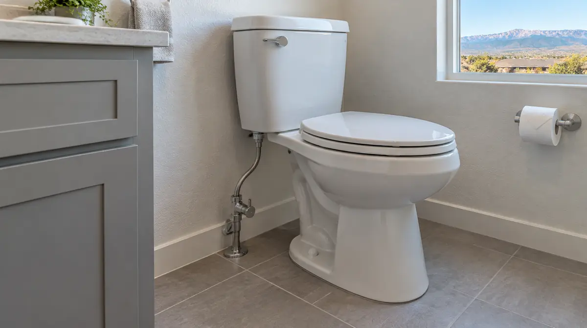Toilet in a bathroom